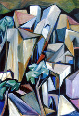 La pieve, 2008.   Olio su tela,   cm.  50 x 70