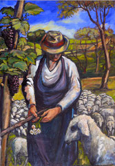 La pastora, 1978.  Olio su tela,  cm.  70 x 100