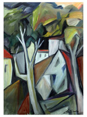 Periferia, 2014. Oloio su tela, cm. 50x70.