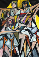 Corpo di ballo, 2010.  Olio su tela,  cm. 70 x 100