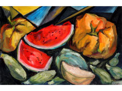 Cucurbitacee, 2009.  Olio su tela,  cm.  60 x 40