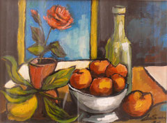 Natura morta, 1988.    Olio su tela,   cm. 40 x 30