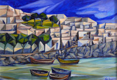 Costiera Amalfitana, 1995.  Olio su tela,  cm.   70 x 50.