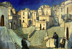 Paesaggio meridionale, 1984.  Olio su tela  cm.  100 x  70