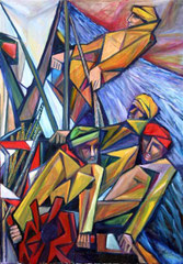 Bolina, 2009.  Olio su tela,  cm.  70 x 100