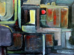 Sovrapposizione, 2007. Olio su tavola, cm. 40 x 30