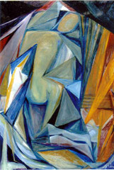 Volteggio acrobatico, 2008 .   Olio su tela,   cm.  70 x 100