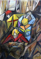 Speleologia, 2010.  Olio su tela,  cm. 70 x 100