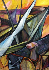 Vela latina, 2009.   Olio su tela,  cm. 70 x 100