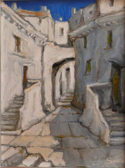 Case di Ostuni,  1999   Olio su tela   cm.  30 x 40