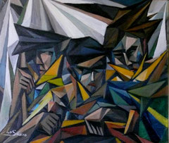 Marineria, 1988.  Olio su tela,  cm. 50 x 60