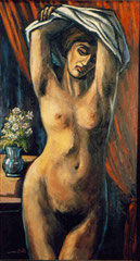 Intimità, 1990.   Olio su tela,   cm.   50 x 90.