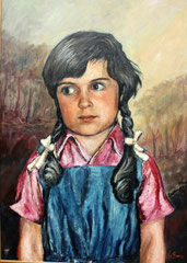 Ritratto di Gabriella, 1979. Olio su tela cm. 50 x 70.