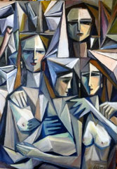 Naturismo, 1997.  OLio su tela,  cm. 50 x 70.