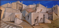 Paese pugliese,  2000.   Olio su tela   cm.  60 x 30