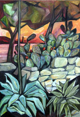 Il faro, 2010.  Olio su tela,  cm. 70 x 100.