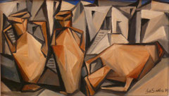 " Capasoni" , 1999.  Olio su tela   cm. 50 x 30