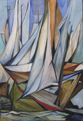 La regata, 2007.  Olio su tela,  cm.  70 x 100