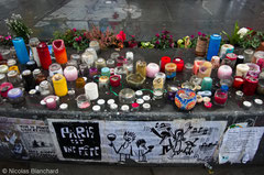 Pierre tombale, Place de la République, Paris, Février 2016
