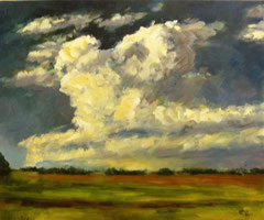 Cloudy Sky, Öl_Lwd. 60x50cm