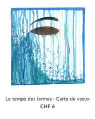 Le temps des larmes carte de voeux (orangée)