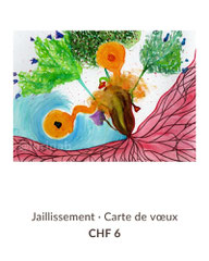 Jaillissement carte de voeux