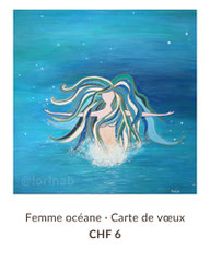 Femme océane carte de voeux