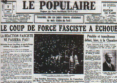 Une vision d'un journal de gauche de la journée du 06 février 1934