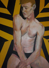 "Saint Sébastien",2010, 80x50, acrylique sur toile ©