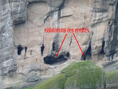 Habitations des ermites au 9ème siècle