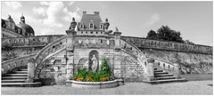 Château de Valencay - escalier coté jardin (2)