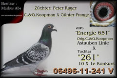 Orig.P.Rager,Enkel"261",Vater orig.Koopman,Mutter Tochter"261"orig.G.Prange