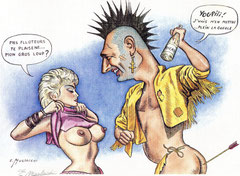 mustacchi / signé par l'artiste /papier différent