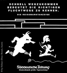 Anzeigenkampagne Süddeutsche Zeitung (gesamt 13 Sujets) - Agentur: Jauch & Partner, München (1993)