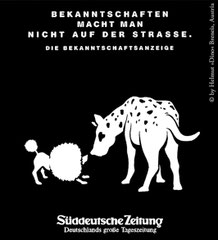 Anzeigenkampagne Süddeutsche Zeitung (gesamt 13 Sujets) - Agentur: Jauch & Partner, München (1993)