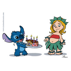 "Johanna & Stitch" - Geburtstagseinladung für meine Tochter (2018)