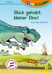 "Glück gehabt, kleiner Dino!", Titelseite (2017) - G&G Verlag, Wien
