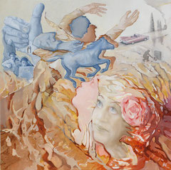 Dead Flowers - oil on canvas - 70 x 70 cm