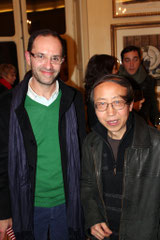 Laurent Valera et l'artiste Huang Yong Ping