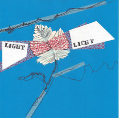 >>Light<<, Edding, Stamps, Tape and Journal Cutouts on Paper, 20 x 20 cm, 2014