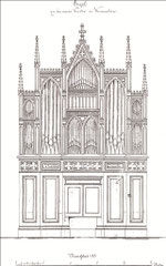 Wilhelm Remler (Berlin): Prospektentwurf für die 1875 erbaute Orgel in der Stadtkirche zu Werneuchen.