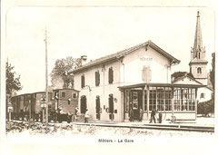 Güterzug in Môtiers um 1905