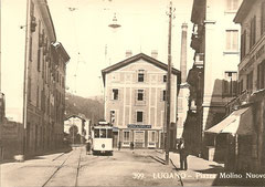 Tram um 1940 (Piazza Molino Nuovo)