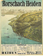 Plakat für die Rorschach - Heiden-Bahn, 1880