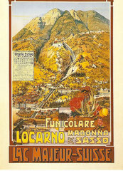 Plakat der Locarno - Madonna del Sasso-Bahn, 1908