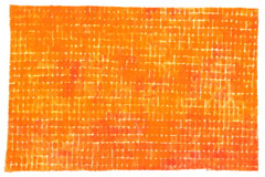 Opgebouwde kleur  oranje ingelijst 50x65 cm  aquarelverf op katoen