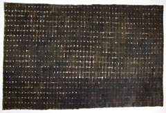 Kierend licht  bruin  ingelijst 50x65 cm  aquarelverf op katoen