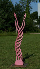 Die Süsse des Lebens I / 2016 / 50 x 15 x 200 cm / Eschenholz geflammt, Oelfarbe