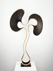 Schwingung V / 2024 / 99 x 58 x 12 cm / Eschenholz geflammt (sold)