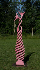 Die Süsse des Lebens II / 2016 / 50 x 15 x 200 cm / Eschenholz geflammt, Oelfarbe